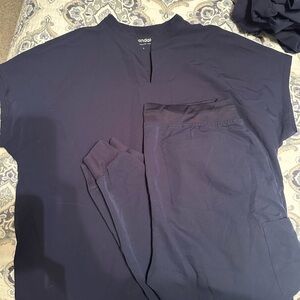 Mandala Navy Blue Scrub Set Large